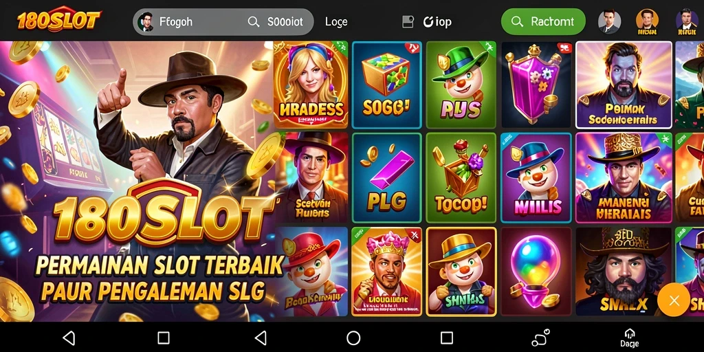 Tampilan menarik gameplay 180SLOT dengan slot yang berwarna-warni.