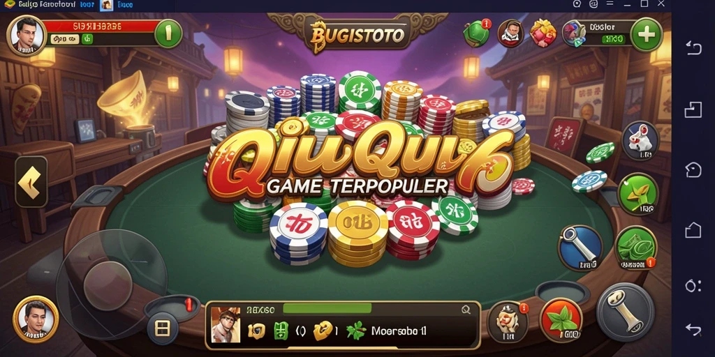 Tampilan menarik gameplay QiuQiu di BUGISTOTO.