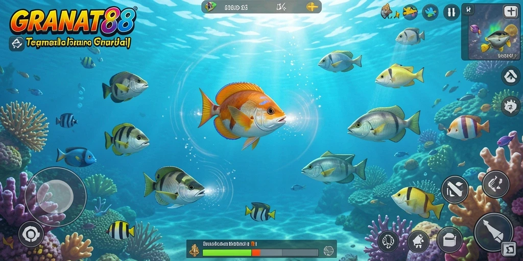 Tampilan menarik dari gameplay Tembak Ikan yang menegangkan.