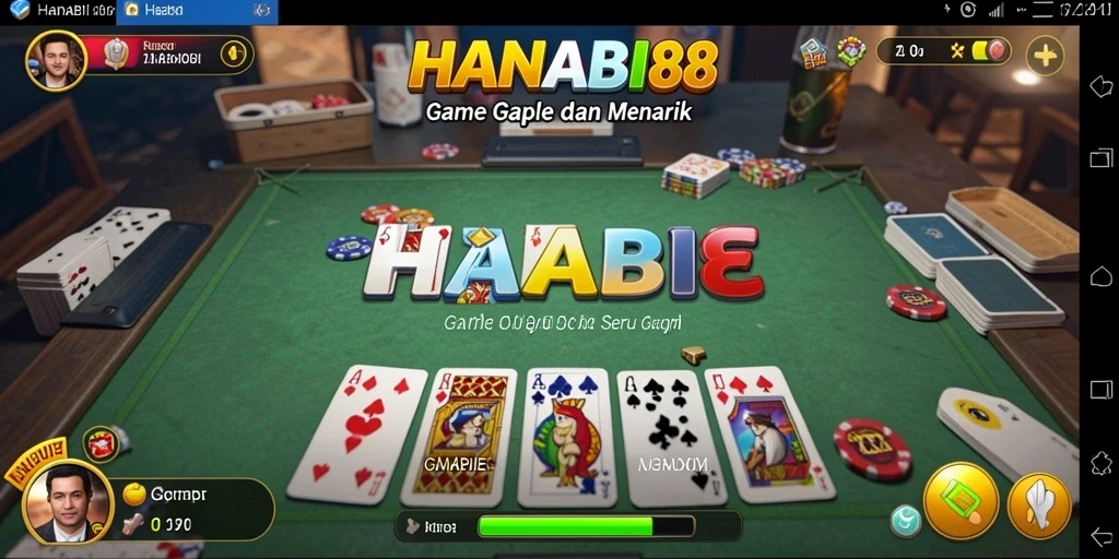 Screenshot menunjukkan gameplay Gaple yang menarik dan interaktif.