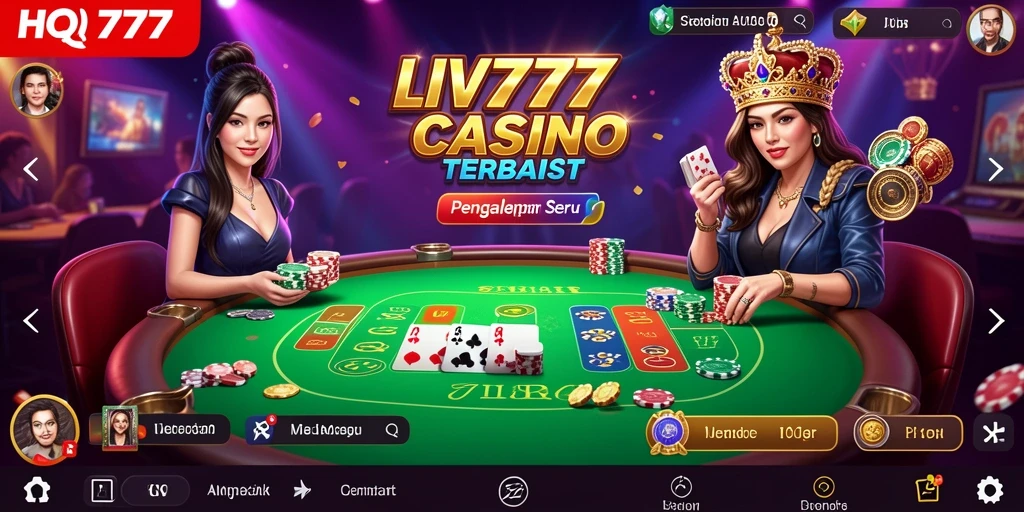 Tampilan gameplay Live Casino HQ777 yang menawan dan interaktif.