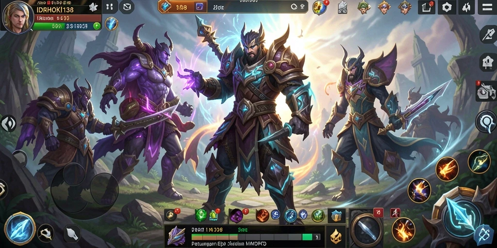 Screenshot gameplay IDRHOKI138 menampilkan aksi seru dalam petualangan MMORPG.