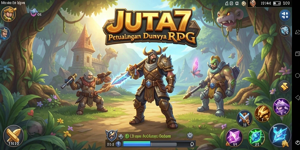 Gameplay JUTA7 yang menarik dan penuh aksi dalam dunia RPG.