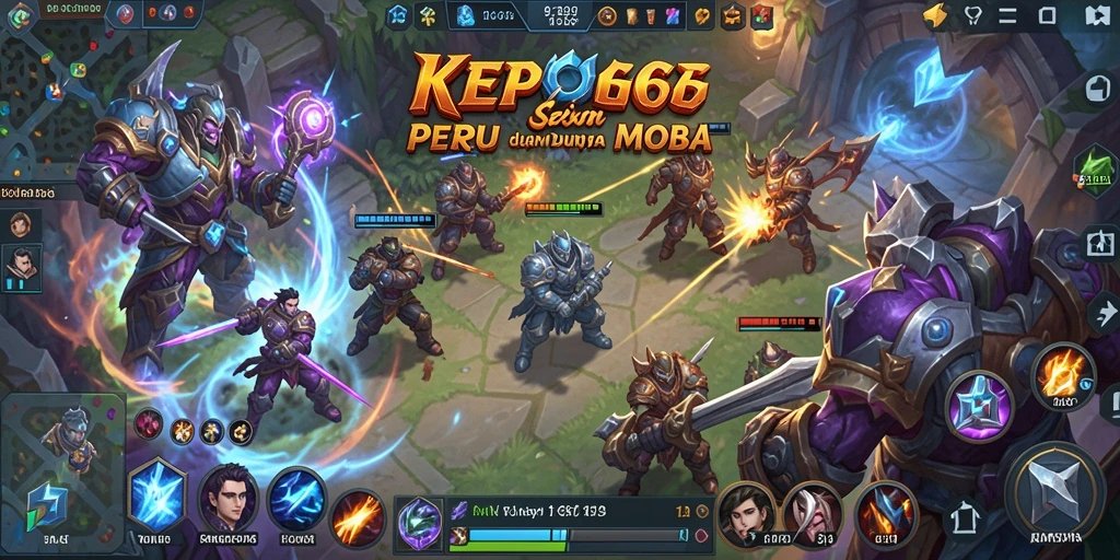 Screenshot gameplay KEPO66 menampilkan aksi seru MOBA.