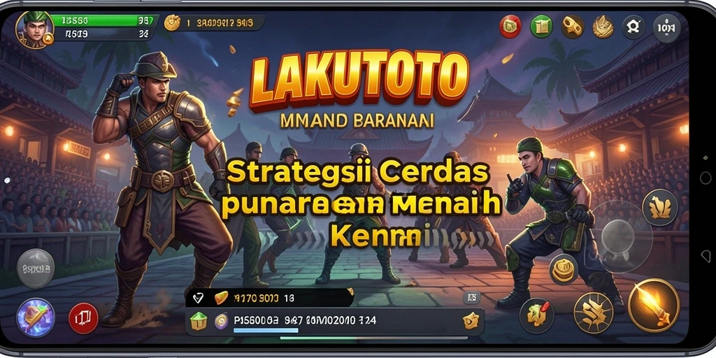 Tampilan gameplay LAKUTOTO menampilkan aksi strategi yang intens dan menarik.