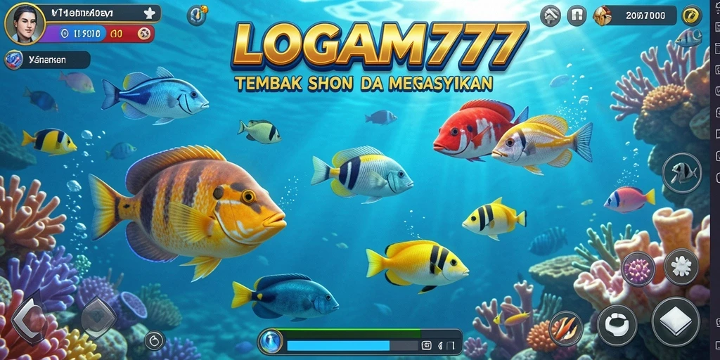 Tampilan gameplay LOGAM777 yang seru dan menarik di dalam permainan Tembak Ikan.