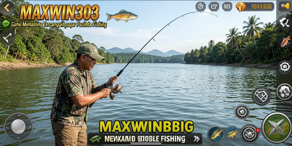 Tampilan gameplay nyata dari MAXWIN303 dengan ikan yang beragam.