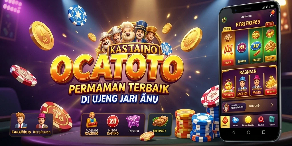 Tangkapan layar utama OCATOTO menampilkan gameplay Kasino yang mengasyikkan dan grafis menarik.