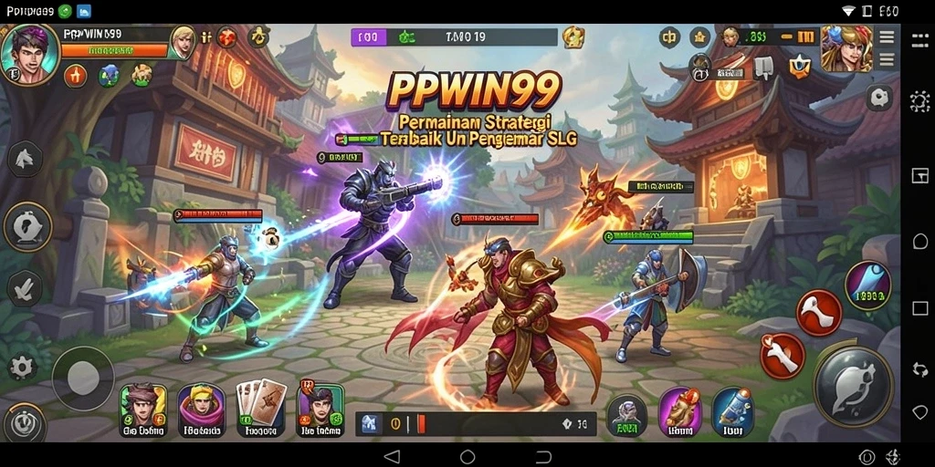 Screenshot utama menunjukkan aksi strategis dalam permainan SLG yang mendebarkan.