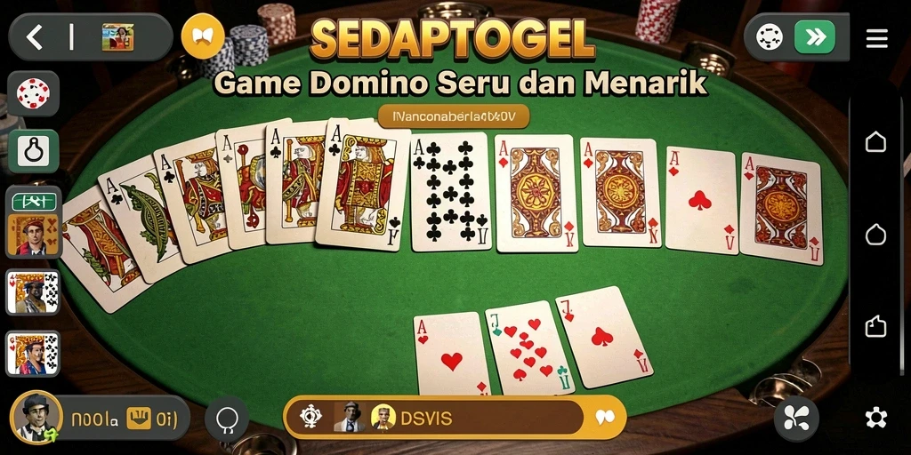 Tampilan gameplay seru SEDAPTOGEL dalam permainan Domino.