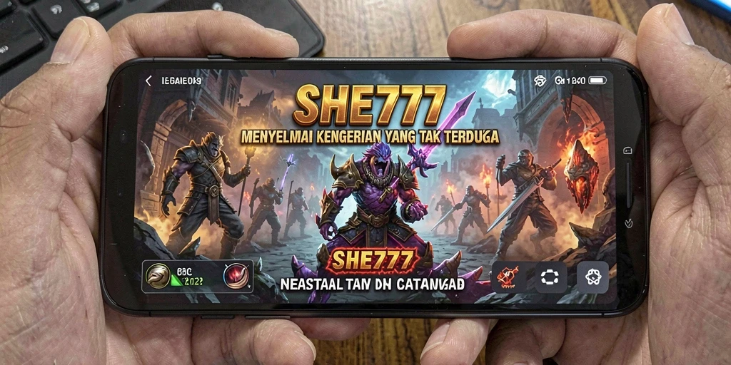 Screenshot gameplay SHE777 menunjukkan momen mencekam dalam suasana horor.