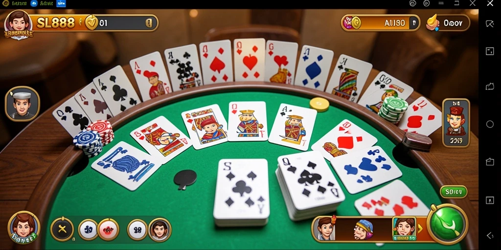 Tampilan gameplay seru dalam SL888, permainan Gaple yang menantang.