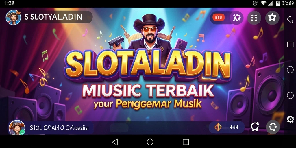 Screenshot gameplay menunjukkan serunya bermain musik dalam SLOTALADIN.