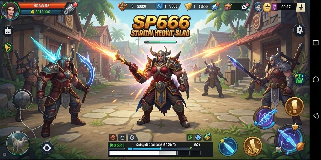 Tampilan gameplay SP666 dengan pertarungan strategi yang menarik.