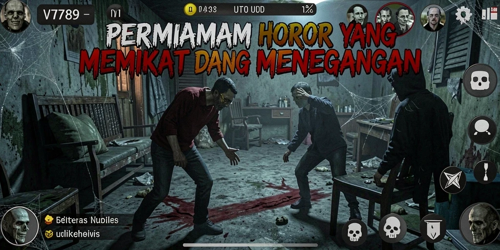 Gameplay VT789 menampilkan momen-momen mencekam dan visual menakutkan.